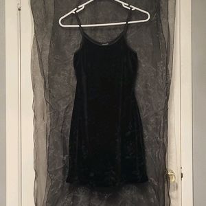 Black velvet dress